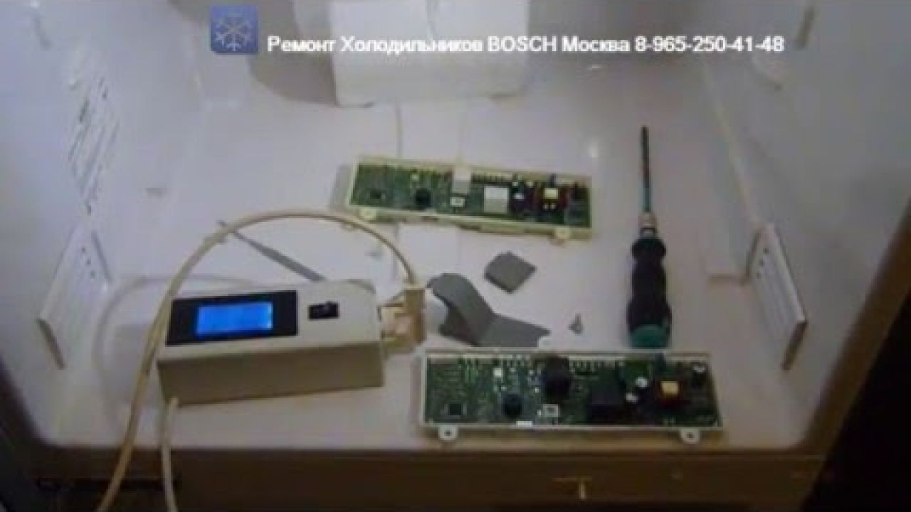 Холодильник BOSCH - замена модуля управления и мотора вентилятора морозилки